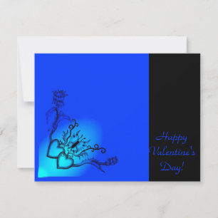 Valentine's Day - heart and butterfly on Rainbow Holiday Card