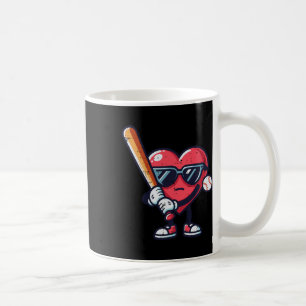 Valentines Day Heart Baseball Boys Toddler Kids Yo Coffee Mug
