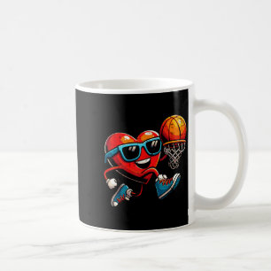 Valentines Day Heart Basketball Player Dunk Men Bo Coffee Mug