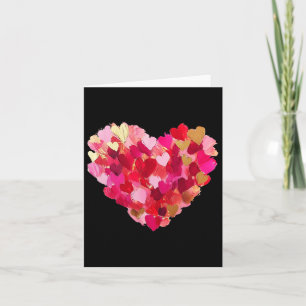 Valentines Day Heart Brushstroke Cute Girly Valent Card