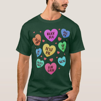 Valentines Day Heart Candy Design for Men Woman &  T-Shirt