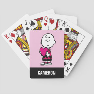 Valentine's Day Heart Charlie Brown Playing Cards