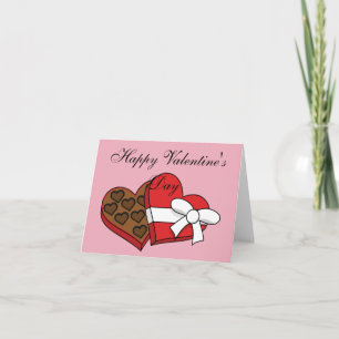 Valentine's Day Heart Chocolate Box Add Text Card