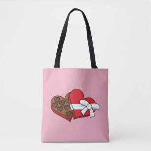 Valentine's Day Heart Chocolate Box Tote Bag
