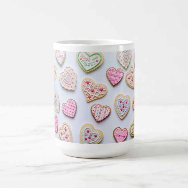 Valentine's day heart cookies   coffee mug (Center)