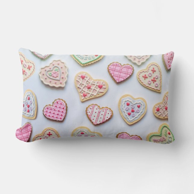 Valentine's day heart cookies    lumbar cushion (Front)
