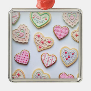 Valentine's day heart cookies metal tree decoration