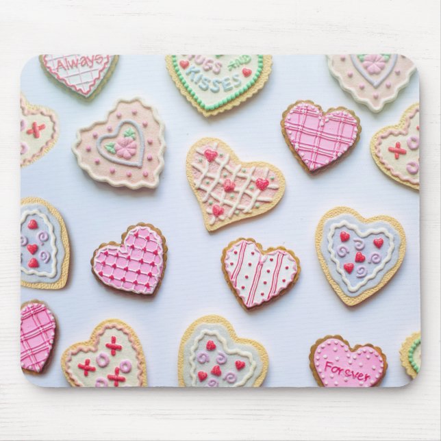 Valentine's day heart cookies  mouse mat (Front)