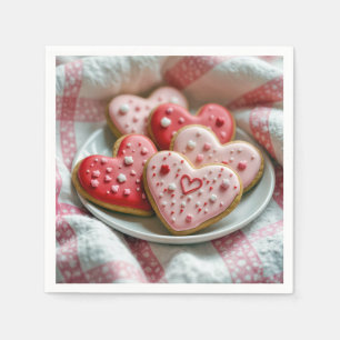 Valentine's Day Heart Cookies Napkin