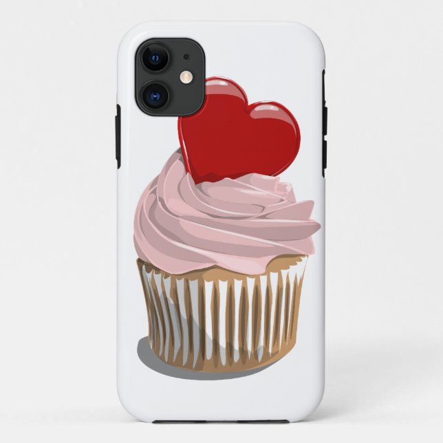 Valentine's Day heart cupcake iPhone4 case (Back)