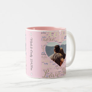 Valentine's Day Heart Custom Photo  Two-Tone Coffe Coffee Mug
