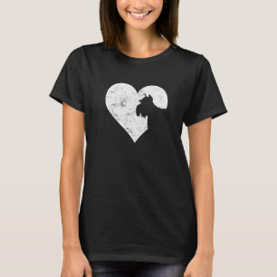 Valentine's Day Heart Cute Schnauzer Dog Lover Dog T-Shirt