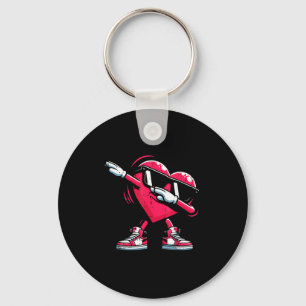 Valentines Day Heart Dab Cute Love Dance Boys Kids Key Ring