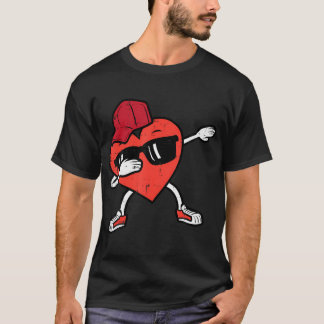 Valentines Day Heart Dab Funny Men Boys Kids Toddl T-Shirt