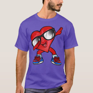 Valentines Day Heart Dabbing T-Shirt