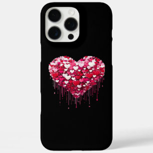 Valentine's Day Heart Designs Splatter Paint Art iPhone 16 Pro Max Case