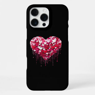 Valentine's Day Heart Designs Splatter Paint Art iPhone 16 Pro Max Case
