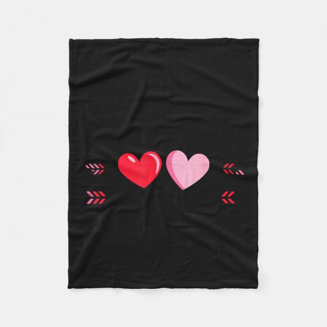 Valentines Day Heart Family Gamer Gaming New Paren Fleece Blanket (Front)