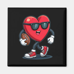 Valentine's Day Heart Football Boys Girls Kids Spo Magnet