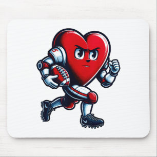 Valentines Day Heart Football Player Team Srts  Mouse Mat