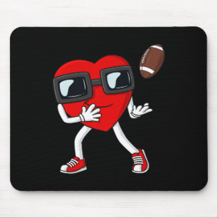 Valentines Day Heart Football Receiver Tight End B Mouse Mat