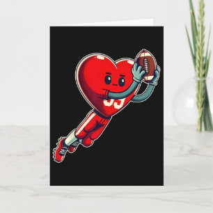 Valentine's Day Heart Footll Wide Receiver Card