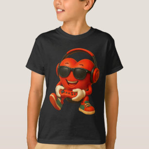 Valentines Day Heart Gamer Video Gaming Boys Men K T-Shirt
