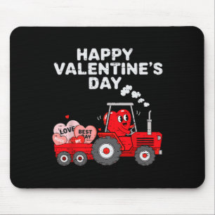 Valentines Day Heart In Tractor Funny Farm Toddler Mouse Mat