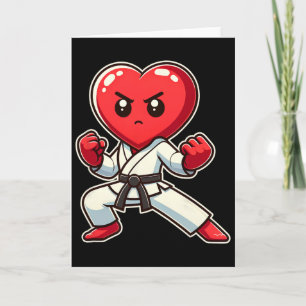 Valentine's Day Heart Karate Taekwondo Mma Martial Card