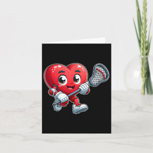 Valentine's Day Heart Lacrosse Team Player Sports Card