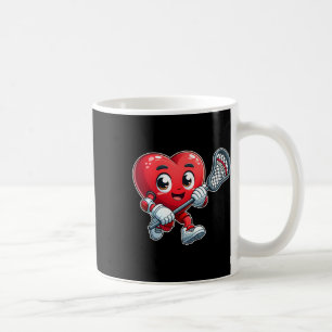 Valentine's Day Heart Lacrosse Team Player Sports Coffee Mug