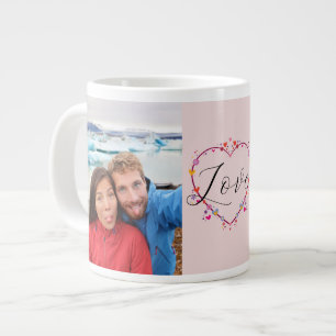 Valentines Day Heart Love 2 Photos Large Coffee Mug