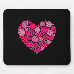 Valentine's Day Heart Love Baseball Men Women Boys Mouse Mat