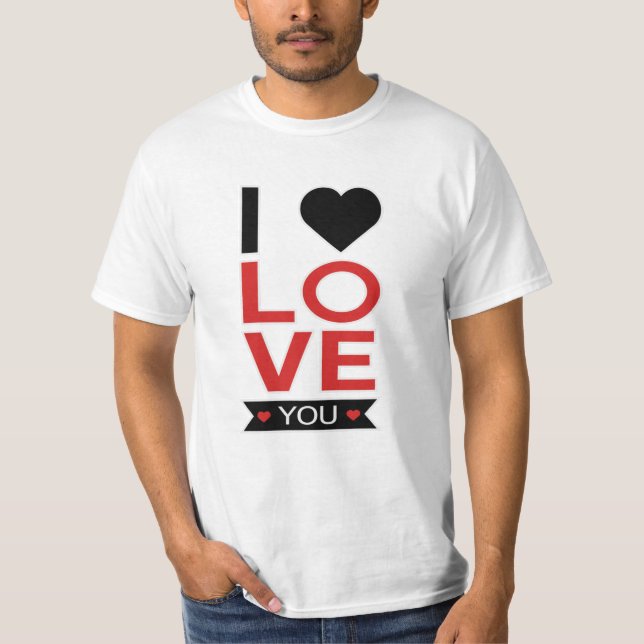 Valentine's Day Heart Love Couples Cute Gift Idea T-Shirt (Front)