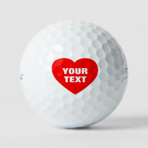 Valentines Day heart love romance custom Golf Balls