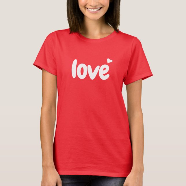 Valentine's Day Heart Love  T-Shirt (Front)