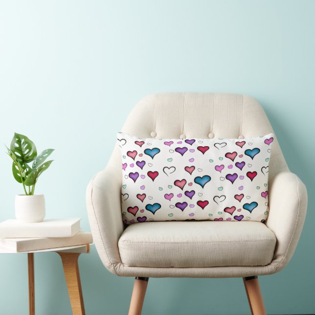 Valentine's Day heart Lumbar Cushion (Chair)