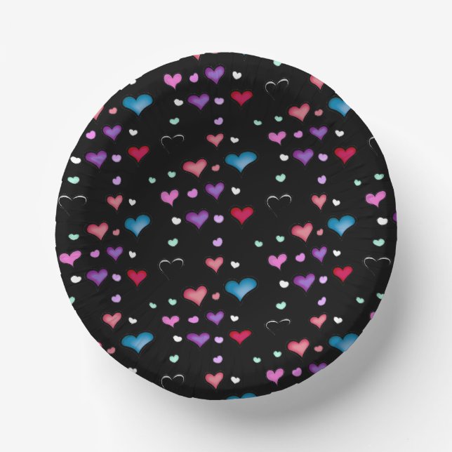 Valentine's Day heart   Paper Bowls Paper Plate (Front)