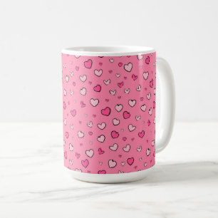 Valentine's Day Heart Pattern Coffee Mug