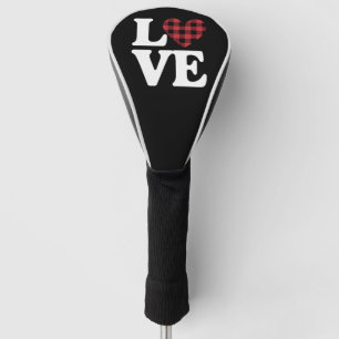 Valentines Day Heart Plaid Love  Golf Head Cover