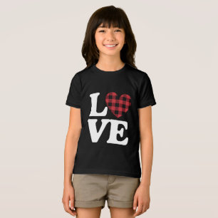 Valentines Day Heart Plaid Love  Tri-Blend Shirt