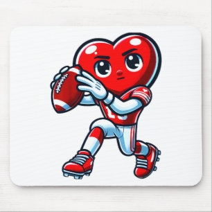 Valentines Day Heart Quarterback Football Srts  Mouse Mat