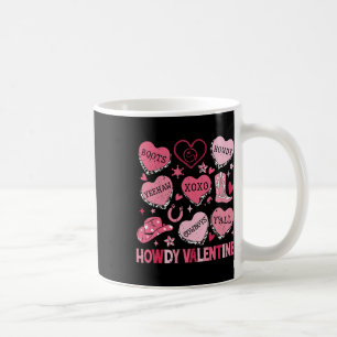 Valentines Day Heart Retro Howdy Valentine Men Wom Coffee Mug