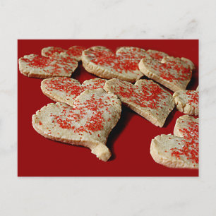 Valentines Day Heart Shaped Cookie Postcard