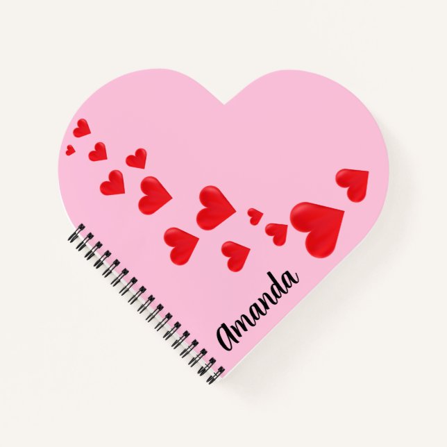 Valentine's Day Heart Shaped Notebook (Front)