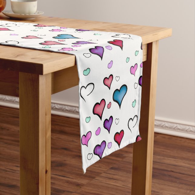Valentine's Day heart   Short Table Runner (In Situ)