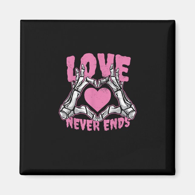 Valentines Day Heart Skeleton Hands Heart Magnet (Front)