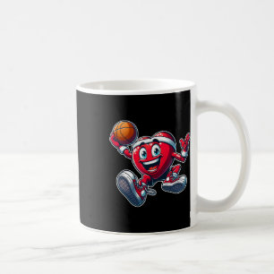 Valentine's Day Heart Sketll Player Team Sports Coffee Mug