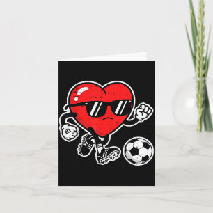 Valentines Day Heart Soccer Football Boys Kids You Card