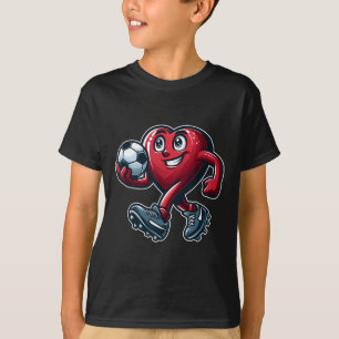 Valentine's Day Heart Soccer Team Player T-Shirt